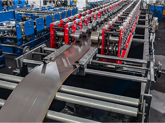 SUNWAY box beam roll forming machine actual image display